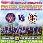 Match foot/rugby caritatif 1 maillot pour la vie.